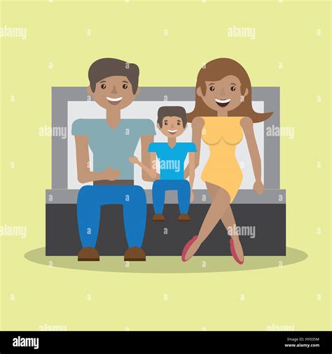 busty milf son|Mother with son and aunt sitting on a sofa .